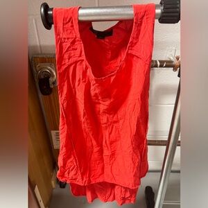 Red silk Alexander Wang top